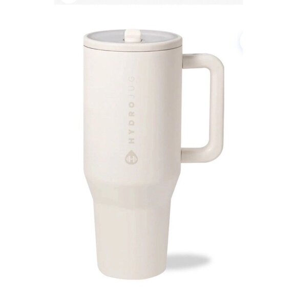 Hydro Jug Traveler 32 Oz Water Bottle With Handle-Huge Cream Rubber Base New - Picture 2 of 5